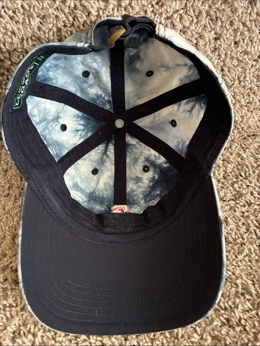 N.C. State Navy Tie Dye Strapback cap